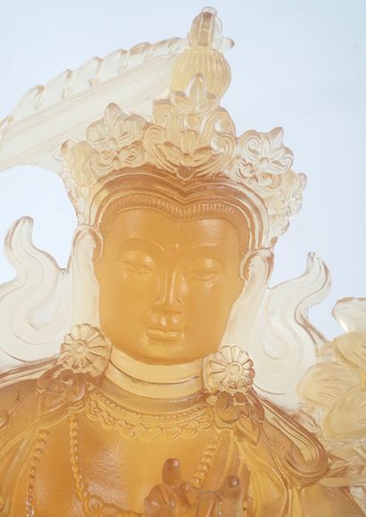 null WENSHU PUSA

Statuette of Wenshu Pusa (Manjushri) in tinted glass. China, 20th...