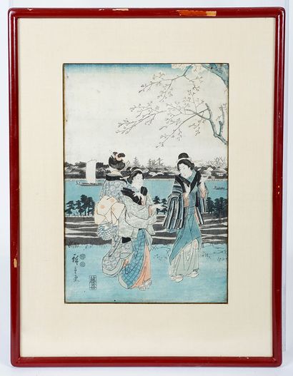 null HIROSHIGE II (1826-1869)

Estampe oban tate-e, partie de tryptique, trois femmes...