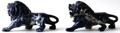 null SODALITE

Pair of lions in sodalite. 

China, around 1950.



Length : 14cm...