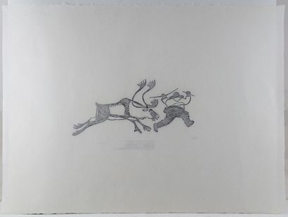 null ETOK, Tivi (1929-)

"Hunter and caribou I"

Gravure sur pierre

Numérotée en...