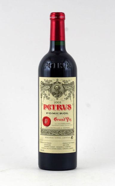  Pétrus 2003 
Pomerol Appellation Contrôlée 
Niveau A 
1 bouteille