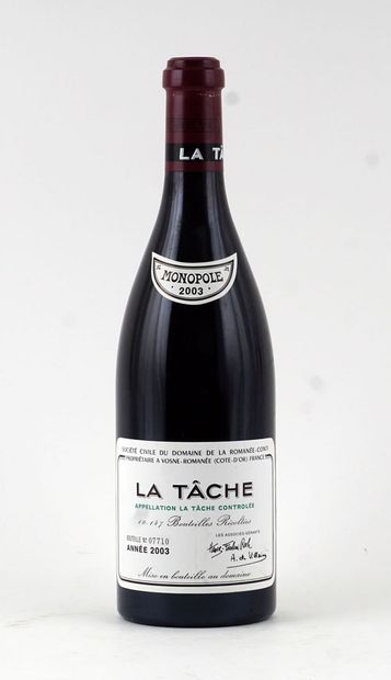 null La Tâche 2003

La Tâche Appellation Contrôlée

SociétéCivile du Domaine de la...