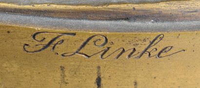 LINKE, François (1855-1946) Allégorie du printemps Bronze à patine dorée Signé sur...