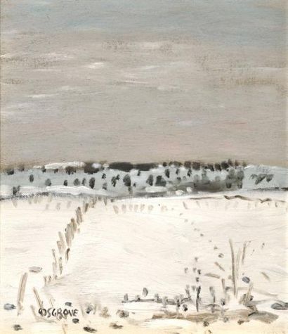 COSGROVE, Stanley Morel ARCA (1911-2002) Paysage Huile sur carton toile Signée en...