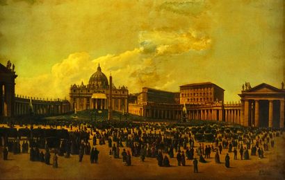 null RICCI, Arturo (1854-1919)

Saint-Peter Square Rome

Oil on canvas

Signed and...