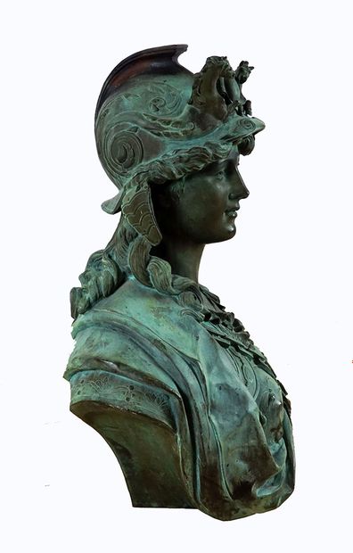 null EUROPEAN SCHOOL 19THC.

Athena, godess of war

Bronze with green patina

H:76cm...