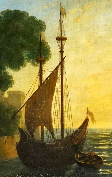 null Attribué à LE LORRAIN, Claude (Claude Gellée, dit) (1600-1682)

Port de mer...