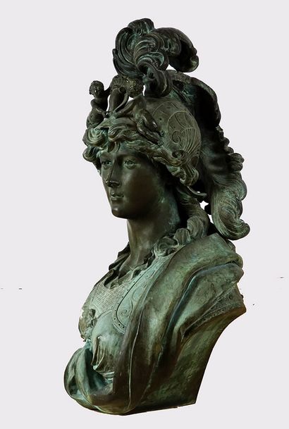 null ÉCOLE EUROPÉENNE XIXe

Athéna, déesse de la guerre

Bronze à patine verte

H:81,5cm...