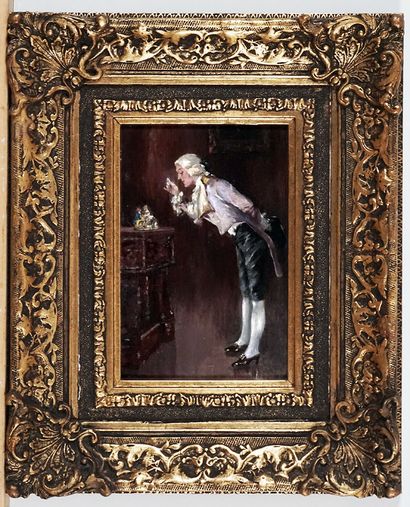 null PAULET, J. (active 19th c.)

The porcelain collector

Oil on board

Signed on...