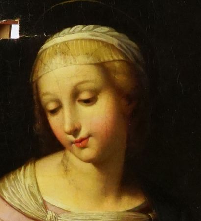 null D'Après RAPHAEL (Raffaello Sanzio, dit) (1483-1520)

"Madonna Bridgeland"

Huile...