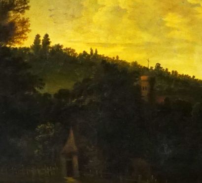 null Attributed to TÉNIERS, David (1610-1690)

Castle in foliage

Oil on canvas

130x163cm...