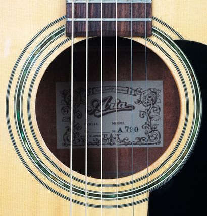 null Guitare ARIA modèle A790, 

cordes en nylon, os et éclisses en acajou, manche...