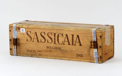 null Sassicaia 2003
Bolgheri Sassicaia D.O.C.
Niveau A
1 magnum
Caisse en bois d'origine...
