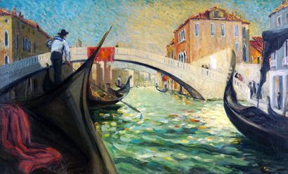 null LEFORT, Agnès (1891-1973)

"Venise"

Huile sur toile

Signée, datée et titrée...