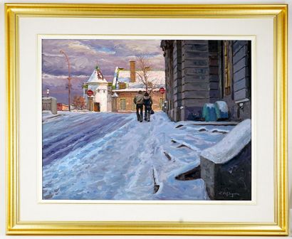 null DEL SIGNORE, Littorio (1938-)

"Promenade dans le Vieux-Montréal"

Oil on canvas

Sigfned...