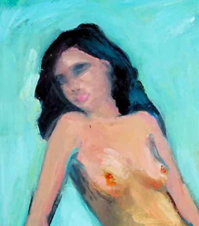 null HORNYAK, Jennifer (1940-)

"Nue incliné" 

Oil on canvas

Signed on the lower...