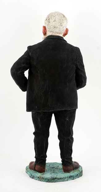  FAFARD, Joseph (1942-2019) 
Claude Monet 
Bronze polychrome 
Signée, numéroté et...