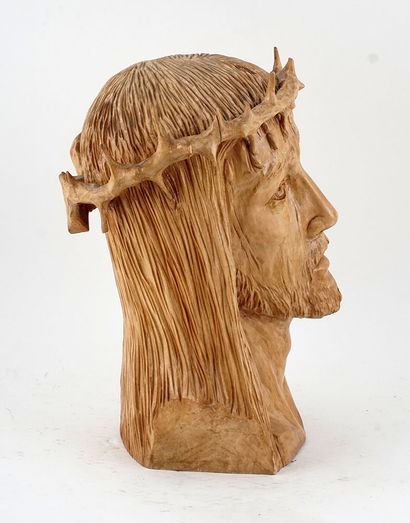 null BOURGAULT, Médard (1897-1967)

Christ with thorn crown

Sculpted wood

Signed...