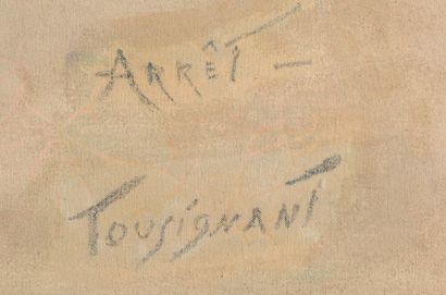 null TOUSIGNANT (actif Xxe)

"Arrêt"

Acrylique sur toile

Titrée et signée au dos:...