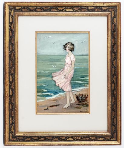 null DES CLAYES, Berthe (1877-1968)

"Young girl by the sea"

Gouache on paper

Signed...