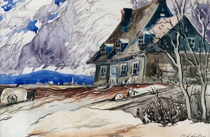 null FORTIN, Marc-Aurèle (1888-1970)

"Old Quebec house, Laurentians"

Aquarelle

Signée...