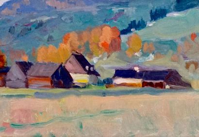 null GAGNON, Clarence Alphonse (1881-1942)

"Crépuscule, Charlevoix"

Oil on board

Titled,...