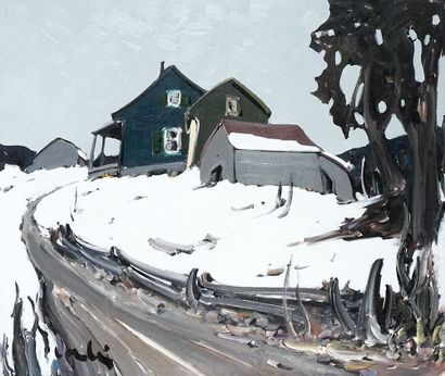 null CANTIN, Roger (1930-)

Untitled - Winter road

Oil on canvas

Signed on the...