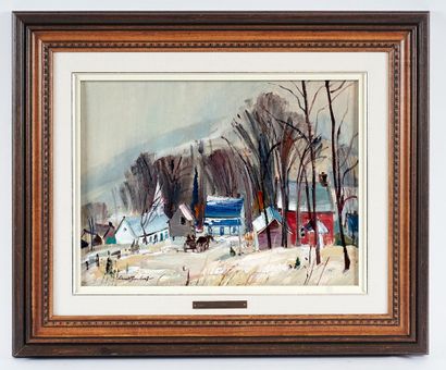 null BOUCHARD, Lorne Holland (1913-1978)

"First snow - Morin Heights"

Oil on canvas...