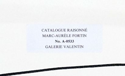  FORTIN, Marc-Aurèle (1888-1970) 
Bas Saint-Laurent 
Aquarelle et fusain 
Signée...