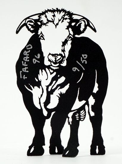  FAFARD, Joseph (1942-2019) 
Clarence the Bull 
Sculpture en métal 
Signée, datée...