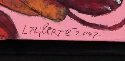  LALIBERTÉ, Normand (1925-) 
"Fire spirit" 
Acrylique sur toile 
Signée et datée...