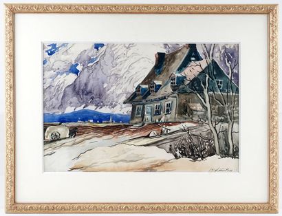 null FORTIN, Marc-Aurèle (1888-1970)

"Old Quebec house, Laurentians"

Aquarelle

Signée...