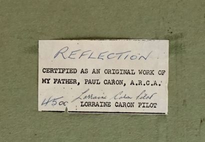 null CARON, Paul Archibald (1874-1941)

"Reflection"

Huile sur carton

Titrée et...