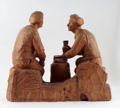 null BOURGAULT, Médard (1897-1967)

"Braconnier"

Sculpted wood

Signed and titled...