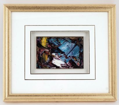 null PATRY, Pierre (1956-) ,

"Rupestre"

"Aqua"

Set of 2 oils on board

Signed:...