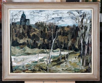 null REINBLATT, Moe (1917-1979)

"View of the shrine"

Oil on canvas

Signed and...