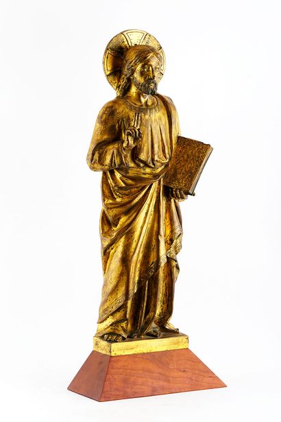 null JÉSUS CHRIST



Statuette en bronze et dorures représentant Jésus Christ. Il...