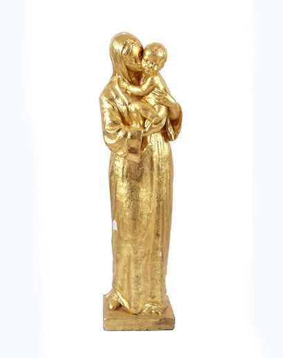 null VIRGIN MARY





Madonna and Child in gilt plaster.





Height: 120cm - 47...