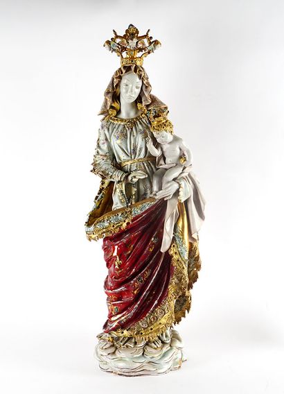 null VIERGE MARIE / VIRGIN MARY



Importante statuette ornementée en céramique et...