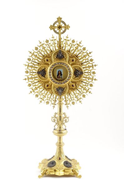 null OSTENSOIR / MONSTRANCE



Ostensoir à piètement quadripode en métal doré. La...