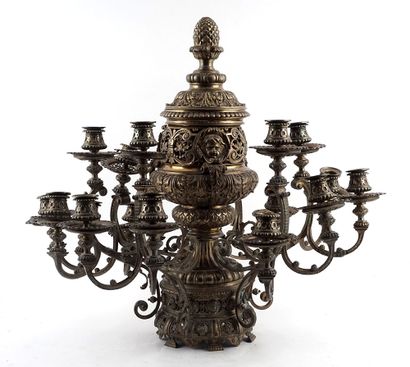 null 
BRONZE











Bronze candelabra decorated with faces, fruits, rockeries,...