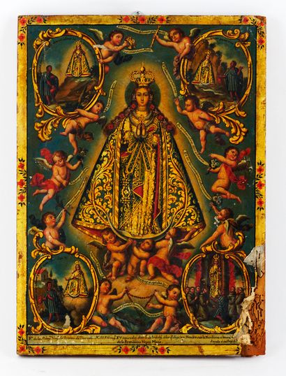 null TLAXCALA



Huile sur papier marouflé sur toile représentant la Vierge d'Ocotlán,...