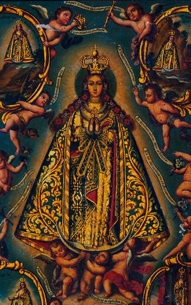 null TLAXCALA



Huile sur papier marouflé sur toile représentant la Vierge d'Ocotlán,...