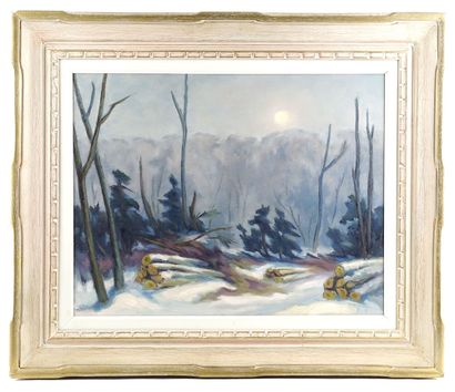 null DUGUAY, Rodolphe (1891-1973)

Clair de lune en hiver

Huile sur isorel

Signée...