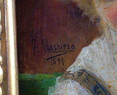 null MASRIERA Y MANOVENS, Francisco (1842-1902)

Untitled - Young lady

Oil on board

Signed...