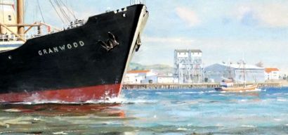 null STOBART, John (1929-)

Untitled - The liner Granwood

Oil on canvas

Signed...