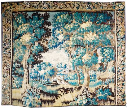 Aubusson tapestry with foliage decoration,...