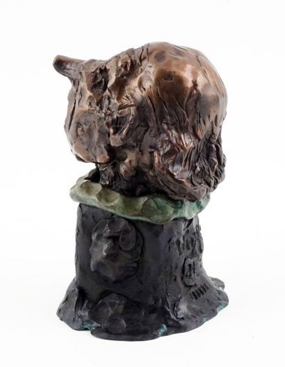 null HUDON, Normand (1929-1997) 

"Vigno" (Gilles Vigneault)

Bronze with polychrome...