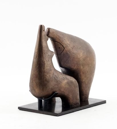 null DAUDELIN, Charles (1920-2001)

"Anoudeu" (1988)

Bronze with brown patina

Signed,...