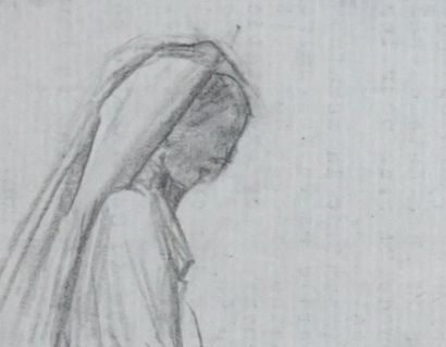 null LEDUC, Ozias (1864-1955)

"La Vierge St-Jean-Baptiste"

Mine de plomb sur papier

Monogrammé...